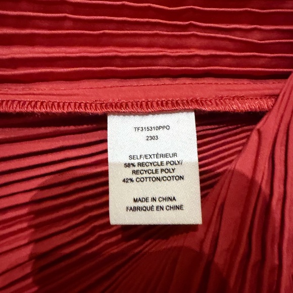 Derek Lam 10 Crosby - Sterling Long Sleeve Pleated Mini Dress in Rhubarb - Picture 10 of 10